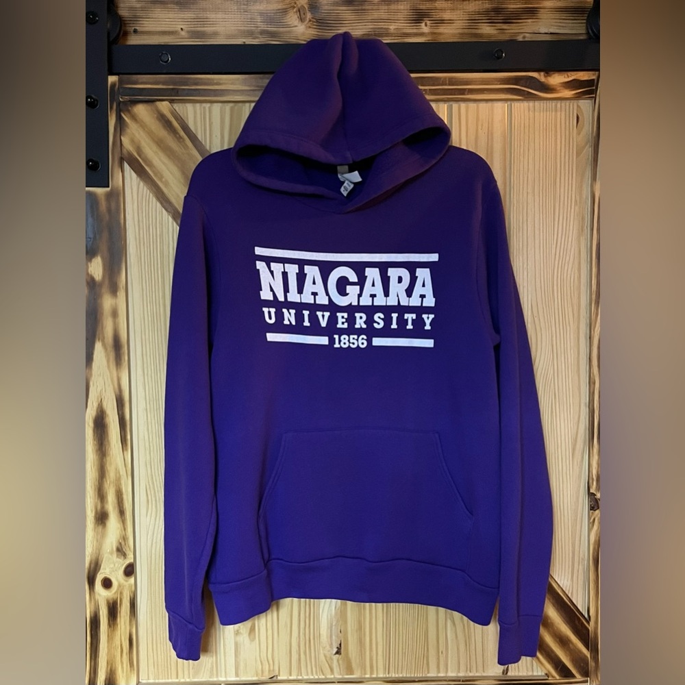 Niagara University College Hoodie Purple White M